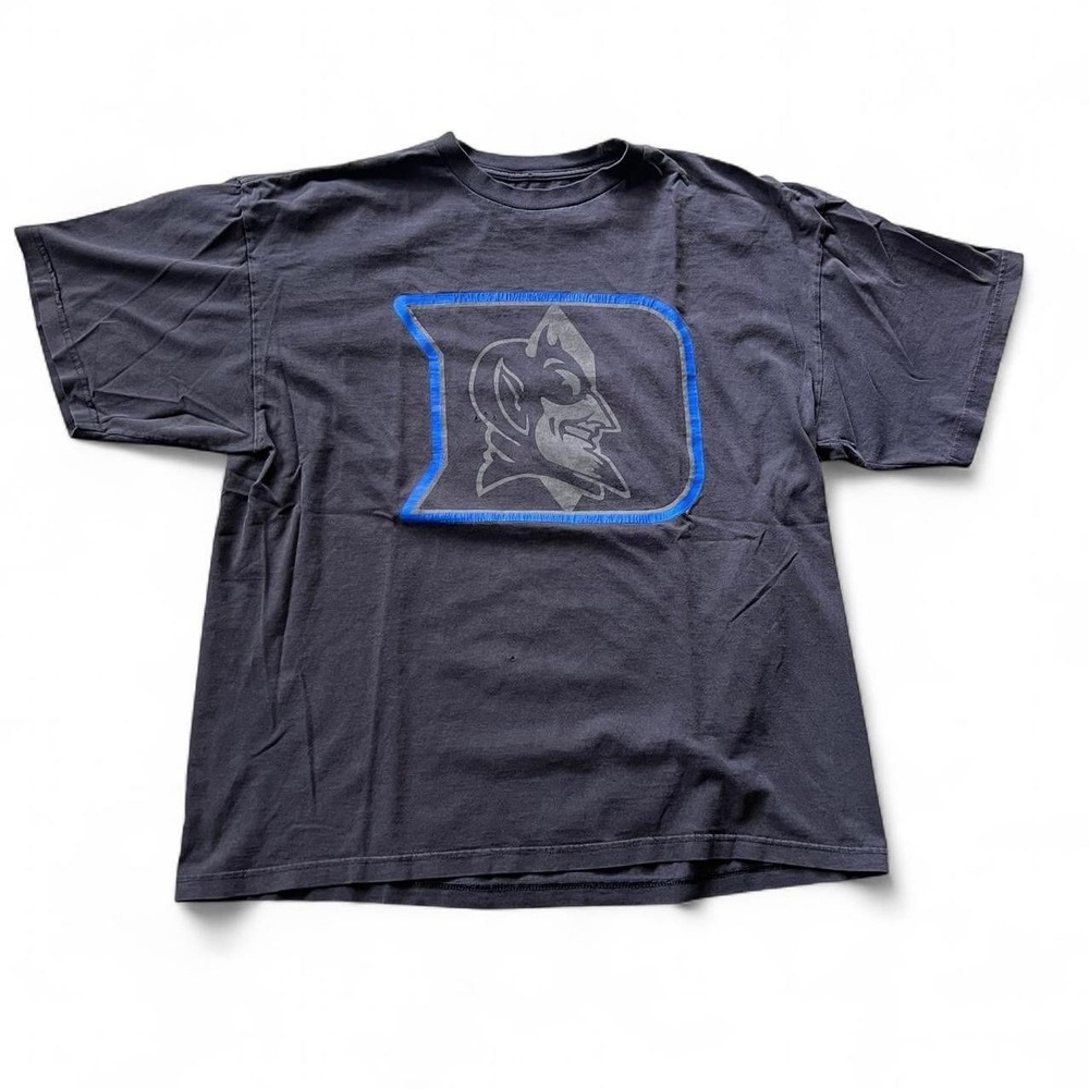 Duke Blue Devils Black Faded & Distressed Short Sleeve T-Shirt Men's Size XL